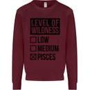 Levels of Wildness Pisces Kids Sweatshirt Jumper Maroon
