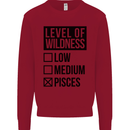 Levels of Wildness Pisces Kids Sweatshirt Jumper Red