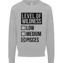 Levels of Wildness Pisces Kids Sweatshirt Jumper Sports Grey