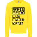 Levels of Wildness Pisces Kids Sweatshirt Jumper Yellow