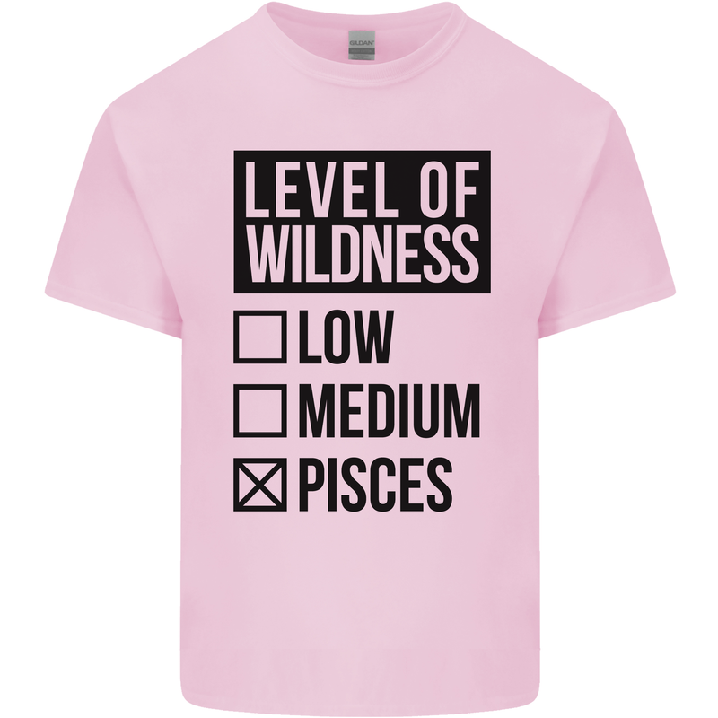 Levels of Wildness Pisces Kids T-Shirt Childrens Light Pink