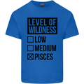 Levels of Wildness Pisces Kids T-Shirt Childrens Royal Blue