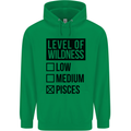 Levels of Wildness Pisces Mens 80% Cotton Hoodie Irish Green