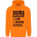 Levels of Wildness Pisces Mens 80% Cotton Hoodie Orange