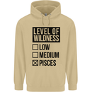 Levels of Wildness Pisces Mens 80% Cotton Hoodie Sand