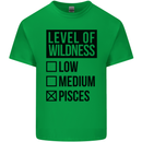 Levels of Wildness Pisces Mens Cotton T-Shirt Tee Top Irish Green