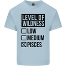 Levels of Wildness Pisces Mens Cotton T-Shirt Tee Top Light Blue