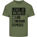 Levels of Wildness Pisces Mens Cotton T-Shirt Tee Top Military Green
