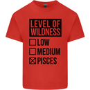 Levels of Wildness Pisces Mens Cotton T-Shirt Tee Top Red
