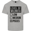 Levels of Wildness Pisces Mens Cotton T-Shirt Tee Top Sports Grey