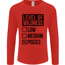 Levels of Wildness Pisces Mens Long Sleeve T-Shirt Red