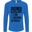 Levels of Wildness Pisces Mens Long Sleeve T-Shirt Royal Blue