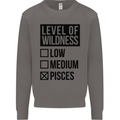 Levels of Wildness Pisces Mens Sweatshirt Jumper Charcoal