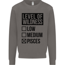 Levels of Wildness Pisces Mens Sweatshirt Jumper Charcoal