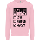 Levels of Wildness Pisces Mens Sweatshirt Jumper Light Pink