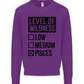 Levels of Wildness Pisces Mens Sweatshirt Jumper Purple