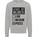 Levels of Wildness Pisces Mens Sweatshirt Jumper Sports Grey