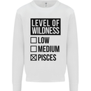 Levels of Wildness Pisces Mens Sweatshirt Jumper White