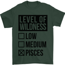 Levels of Wildness Pisces Mens T-Shirt Cotton Gildan Forest Green