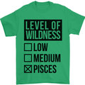 Levels of Wildness Pisces Mens T-Shirt Cotton Gildan Irish Green