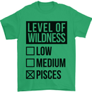 Levels of Wildness Pisces Mens T-Shirt Cotton Gildan Irish Green