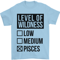 Levels of Wildness Pisces Mens T-Shirt Cotton Gildan Light Blue