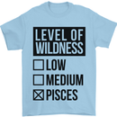 Levels of Wildness Pisces Mens T-Shirt Cotton Gildan Light Blue