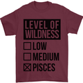 Levels of Wildness Pisces Mens T-Shirt Cotton Gildan Maroon
