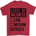 Levels of Wildness Pisces Mens T-Shirt Cotton Gildan Red
