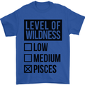 Levels of Wildness Pisces Mens T-Shirt Cotton Gildan Royal Blue