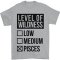 Levels of Wildness Pisces Mens T-Shirt Cotton Gildan Sports Grey