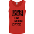 Levels of Wildness Pisces Mens Vest Tank Top Red