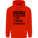 Levels of Wildness Sagittarius Childrens Kids Hoodie Bright Red