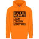 Levels of Wildness Sagittarius Childrens Kids Hoodie Orange