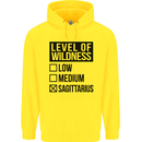 Levels of Wildness Sagittarius Childrens Kids Hoodie Yellow