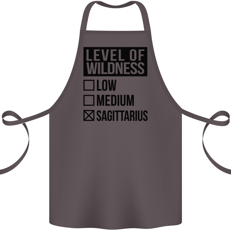 Levels of Wildness Sagittarius Cotton Apron 100% Organic Dark Grey