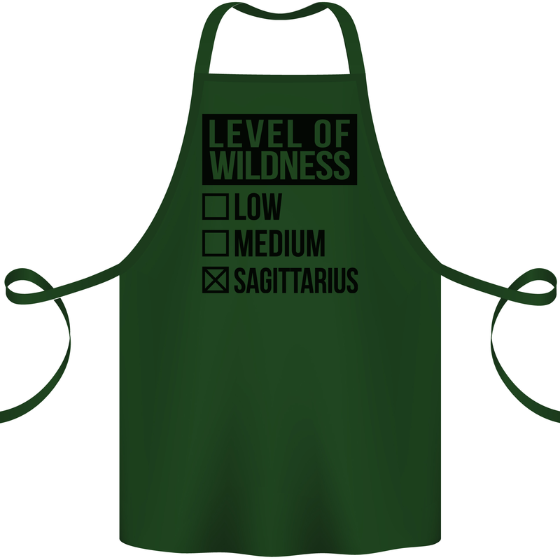 Levels of Wildness Sagittarius Cotton Apron 100% Organic Forest Green
