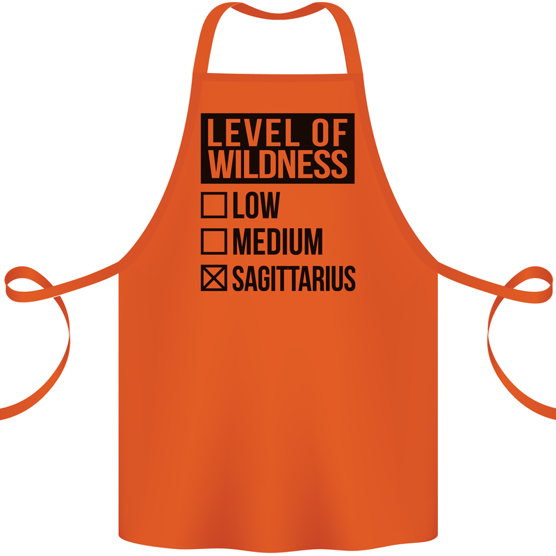 Levels of Wildness Sagittarius Cotton Apron 100% Organic Orange