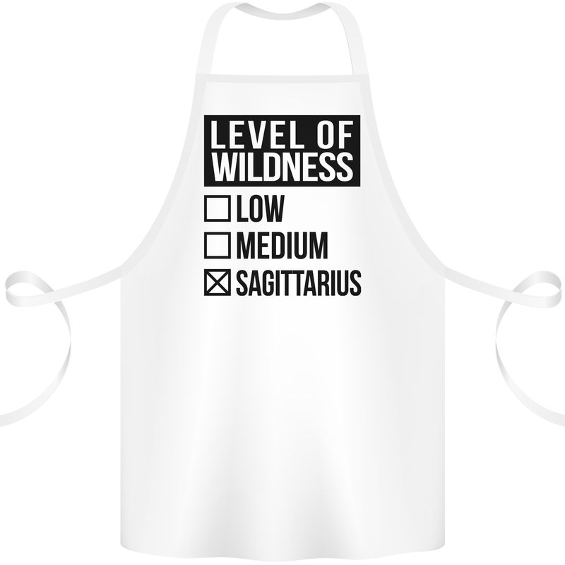 Levels of Wildness Sagittarius Cotton Apron 100% Organic White