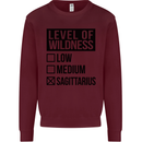 Levels of Wildness Sagittarius Kids Sweatshirt Jumper Maroon