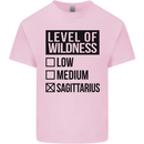 Levels of Wildness Sagittarius Kids T-Shirt Childrens Light Pink