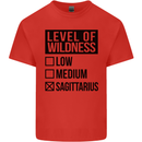 Levels of Wildness Sagittarius Kids T-Shirt Childrens Red