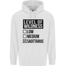Levels of Wildness Sagittarius Mens 80% Cotton Hoodie White