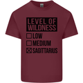 Levels of Wildness Sagittarius Mens Cotton T-Shirt Tee Top Maroon