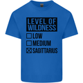Levels of Wildness Sagittarius Mens Cotton T-Shirt Tee Top Royal Blue