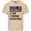 Levels of Wildness Sagittarius Mens Cotton T-Shirt Tee Top Sand