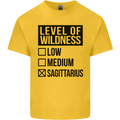 Levels of Wildness Sagittarius Mens Cotton T-Shirt Tee Top Yellow