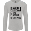 Levels of Wildness Sagittarius Mens Long Sleeve T-Shirt Sports Grey