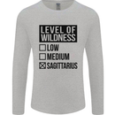 Levels of Wildness Sagittarius Mens Long Sleeve T-Shirt Sports Grey