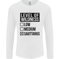 Levels of Wildness Sagittarius Mens Long Sleeve T-Shirt White